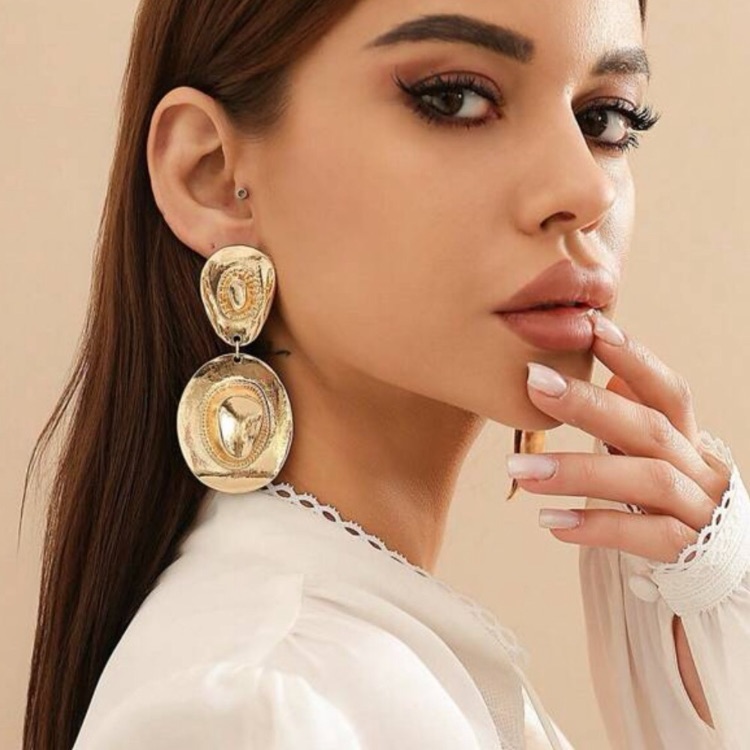 Western Gold Statement Earrings